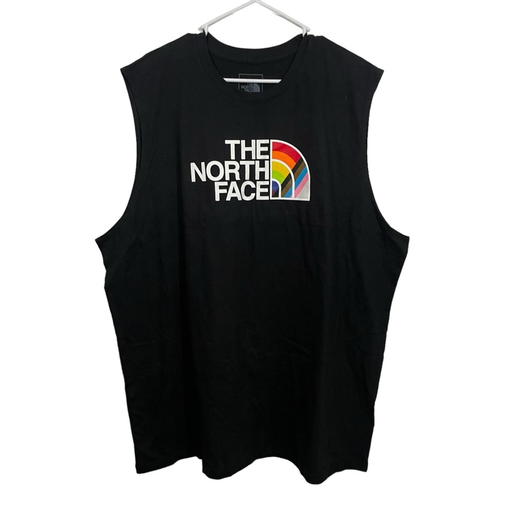 NWT The North Face Black Tank Top with Multicolor Pride Logo